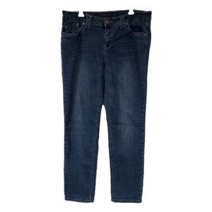 Zana Di Womens 12 Straight Leg Mid Rise Embellished Stretch Denim Jeans 34x30